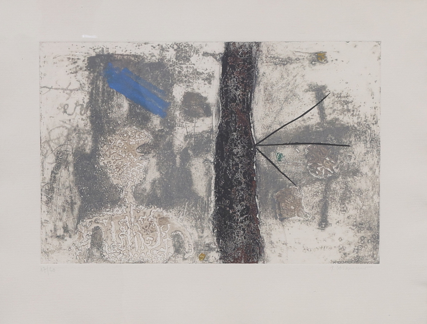 JAMES COIGNARD. Komposition, grafiskt blad, 17/60, signerad.