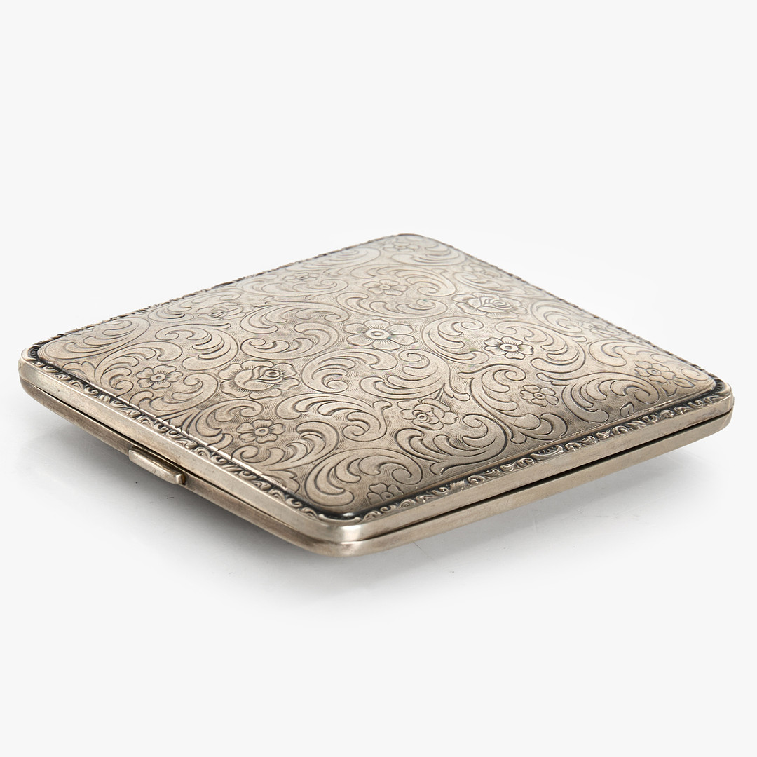 CIGARETTETUI, silver, 1920/30-tal.