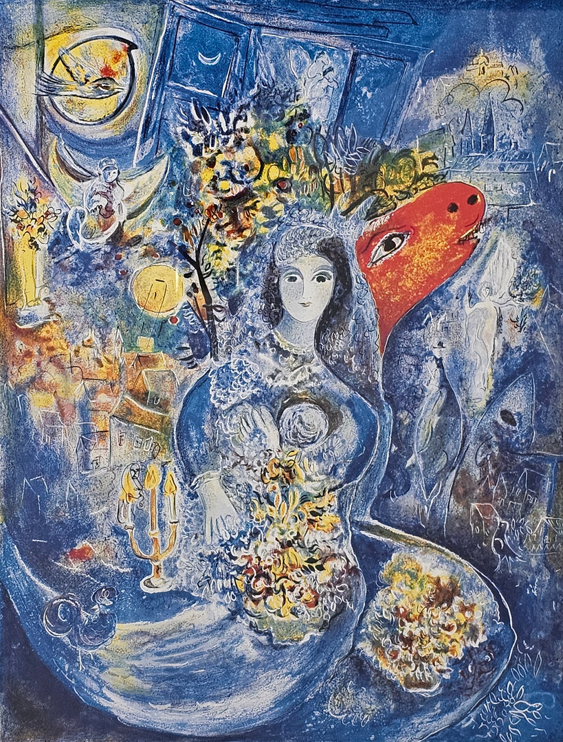 MARC CHAGALL. RÉPLICA. Sin título. Grabado sobre papel firmado en plancha y numerado.