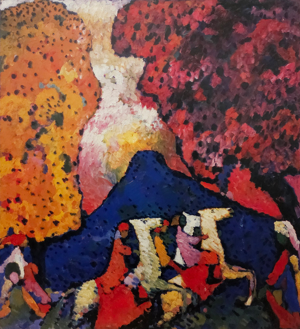 WASSILY KANDINSKY. SEGÚN. Cartel original de la exposición realizada en el Guggenheim de Bilbao.