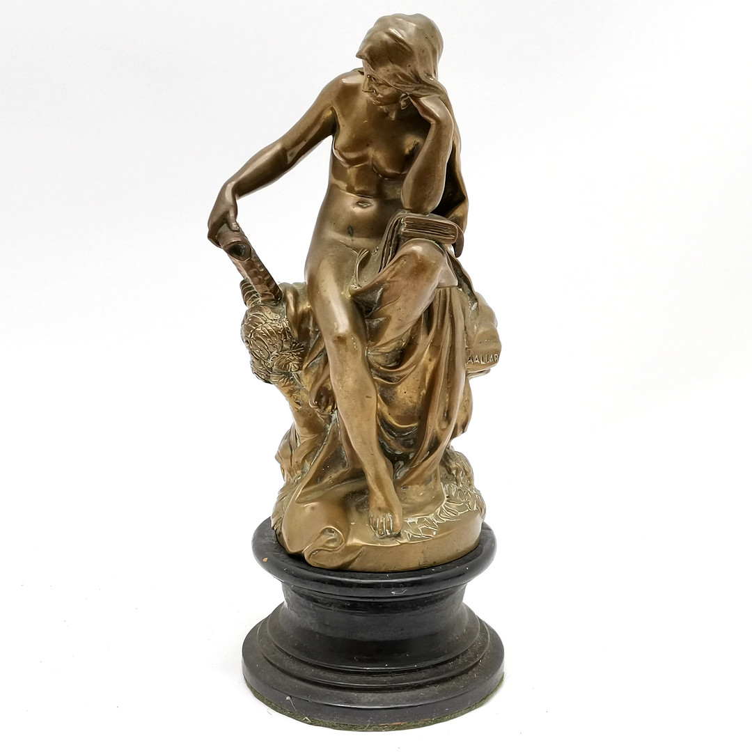 *A ALLAR BRONZE - 'FEMME NUE À LA COQUILLE'.