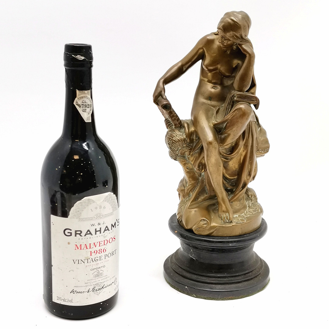 *A ALLAR BRONZE - 'FEMME NUE À LA COQUILLE'.