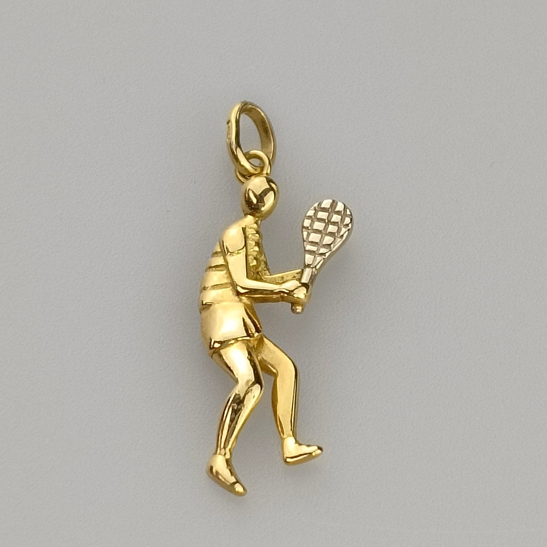 GOLDANHÄNGER "TENNISSPIELER" 18 KARAT.