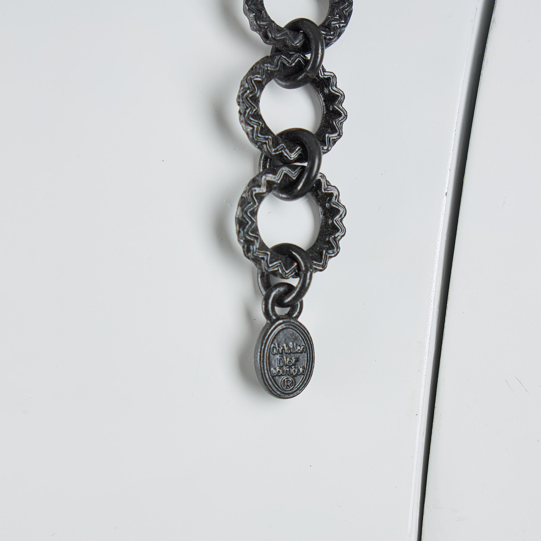 CHRISTIAN DIOR, design John Galliano, collier, svart strass