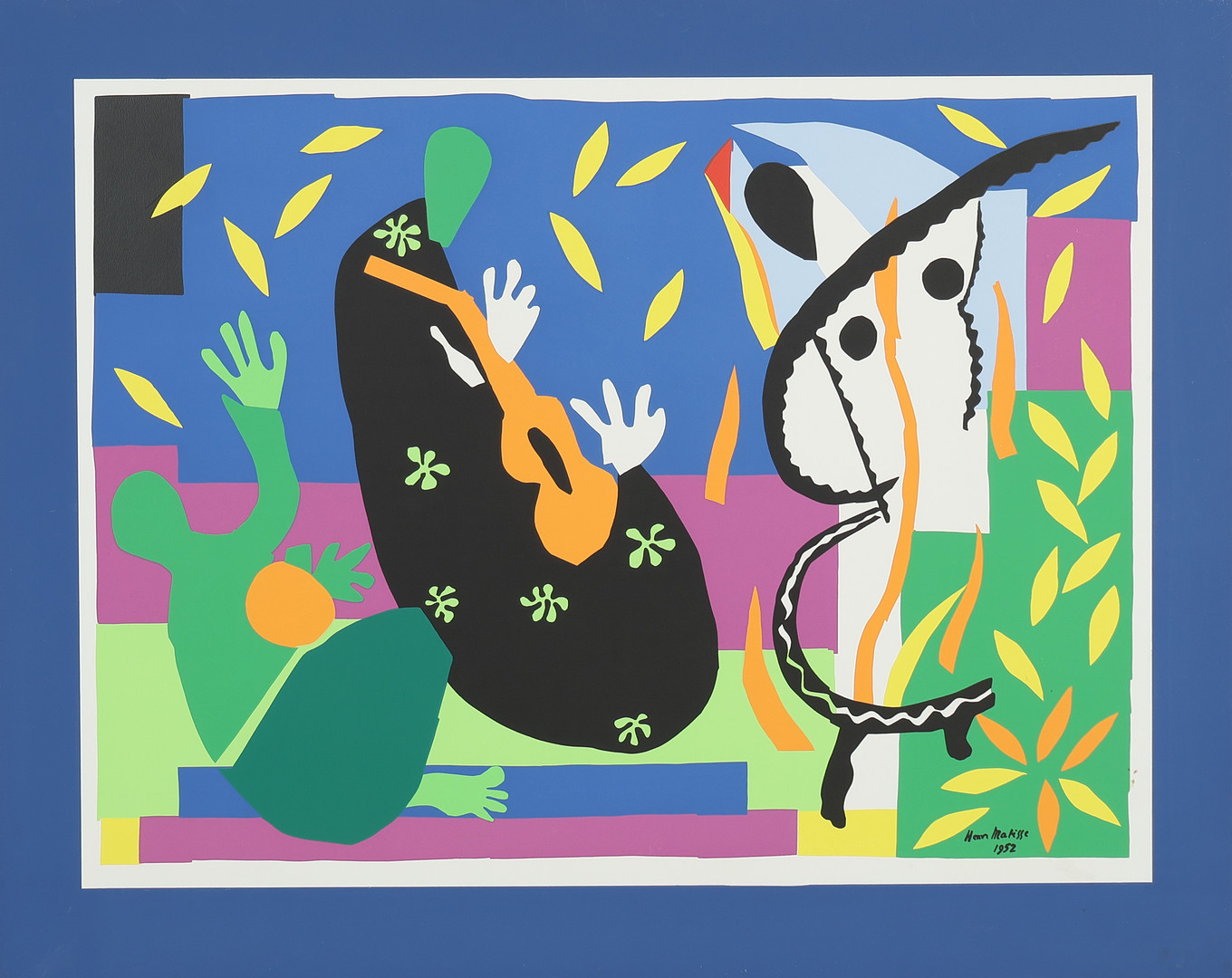 HENRI MATISSE (1869-1954). EFTER. "Kongens Sorg", serigrafisk plakattryk, G&C Billeder A/S.