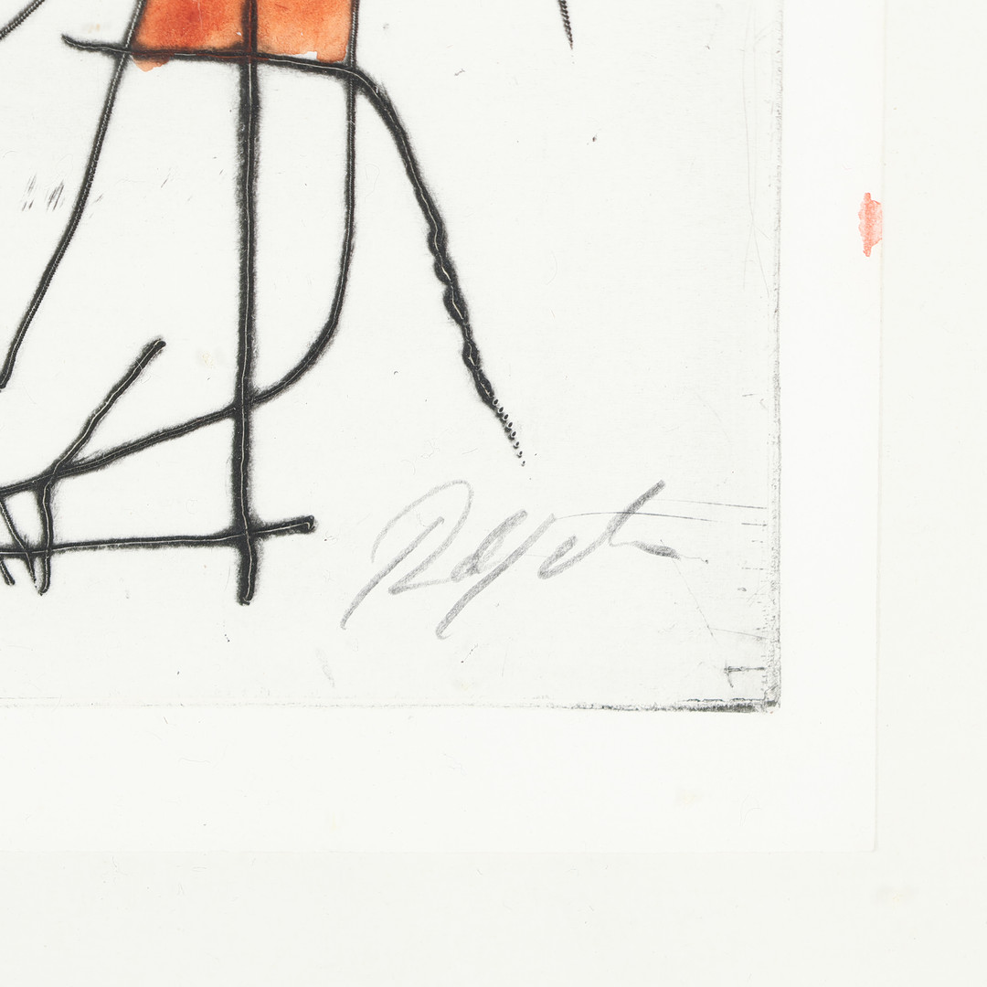 ROBERT JACOBSEN (1912-93). Abstrakt komposition, ætsning, 96/100.