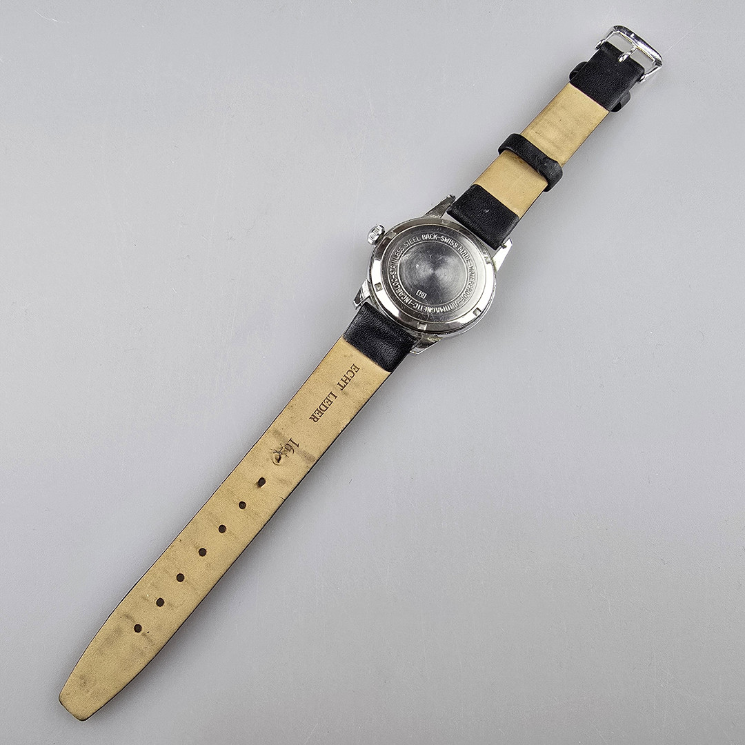 Vintage Herrenarmbanduhr "Villard", Schweiz, 1950/60er Jahre.