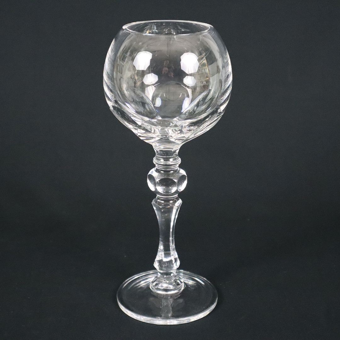 Großes POKALGLAS - dickwandiges Kristallglas.