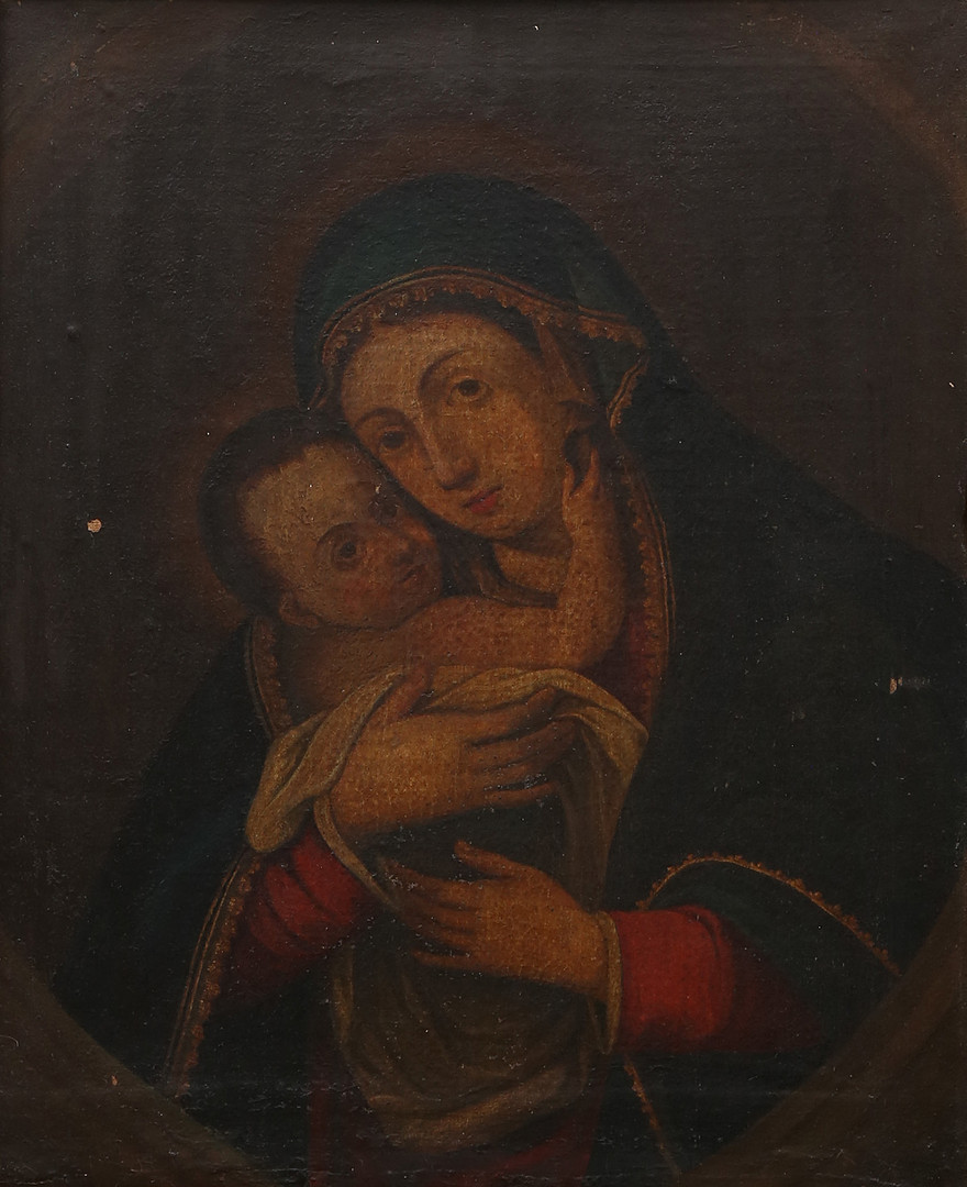 SPANISH SCHOOL, 17TH CENTURY. Virgin and Child.