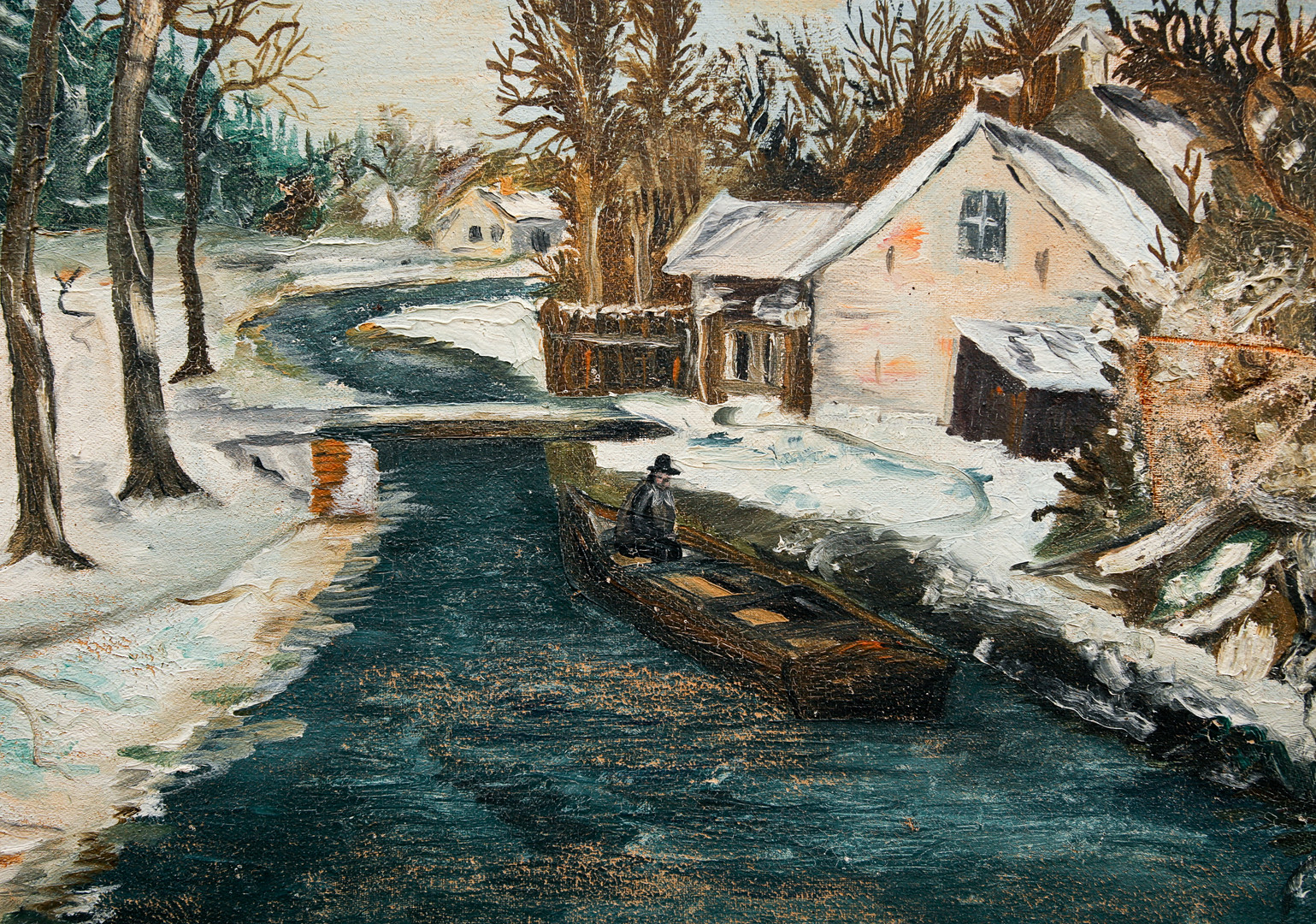 OIDENTIFIERAD KONSTNÄR. Olja på duk, landskapsbild, signerad Thure, daterad 1906.
