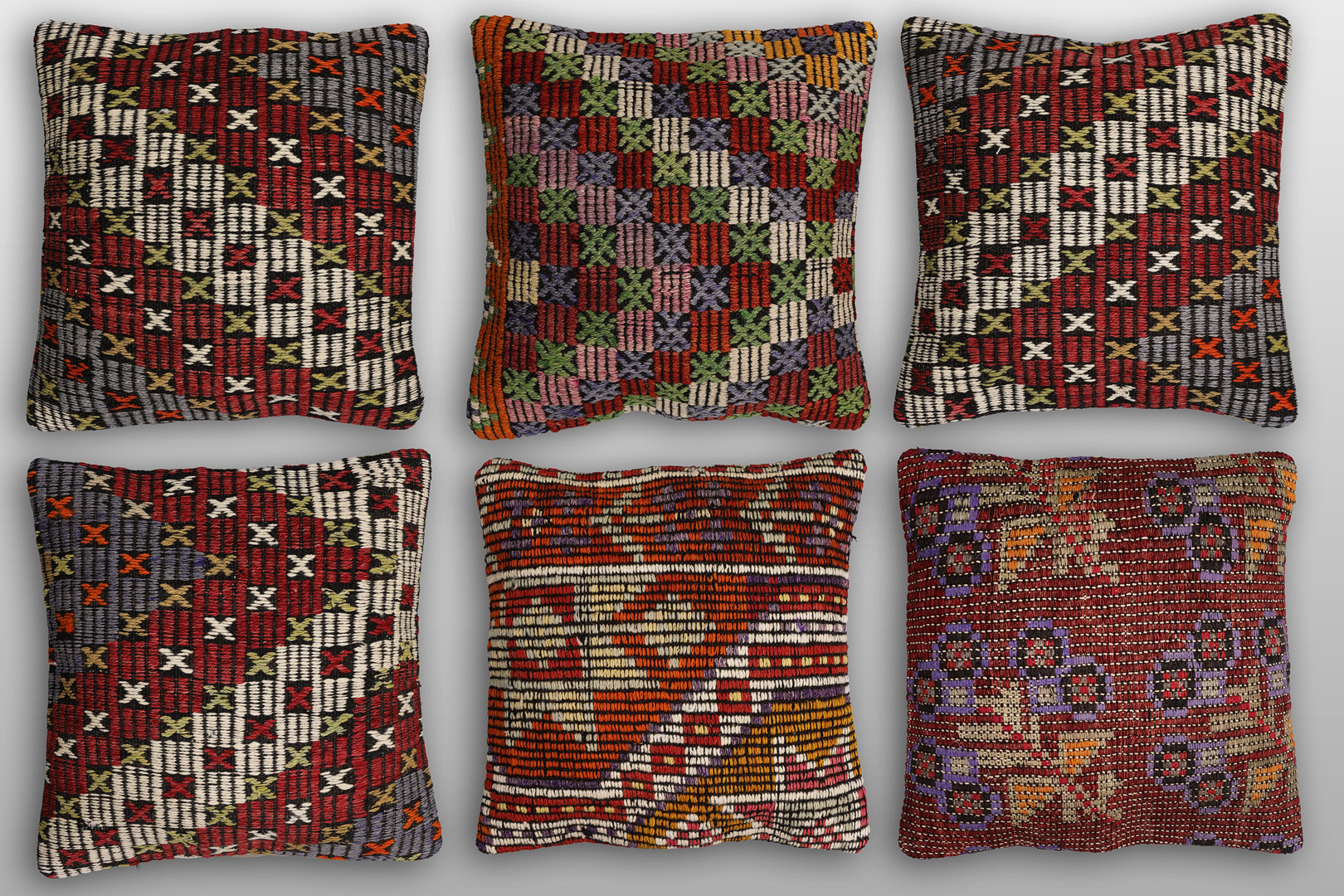 KUDDFODRAL, 6 stycken, Kelim, cirka 45 x 45 cm.