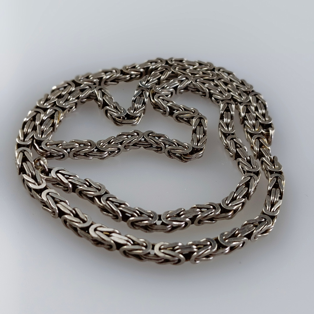 Silber Vintage Königskette, 925 Silber.
