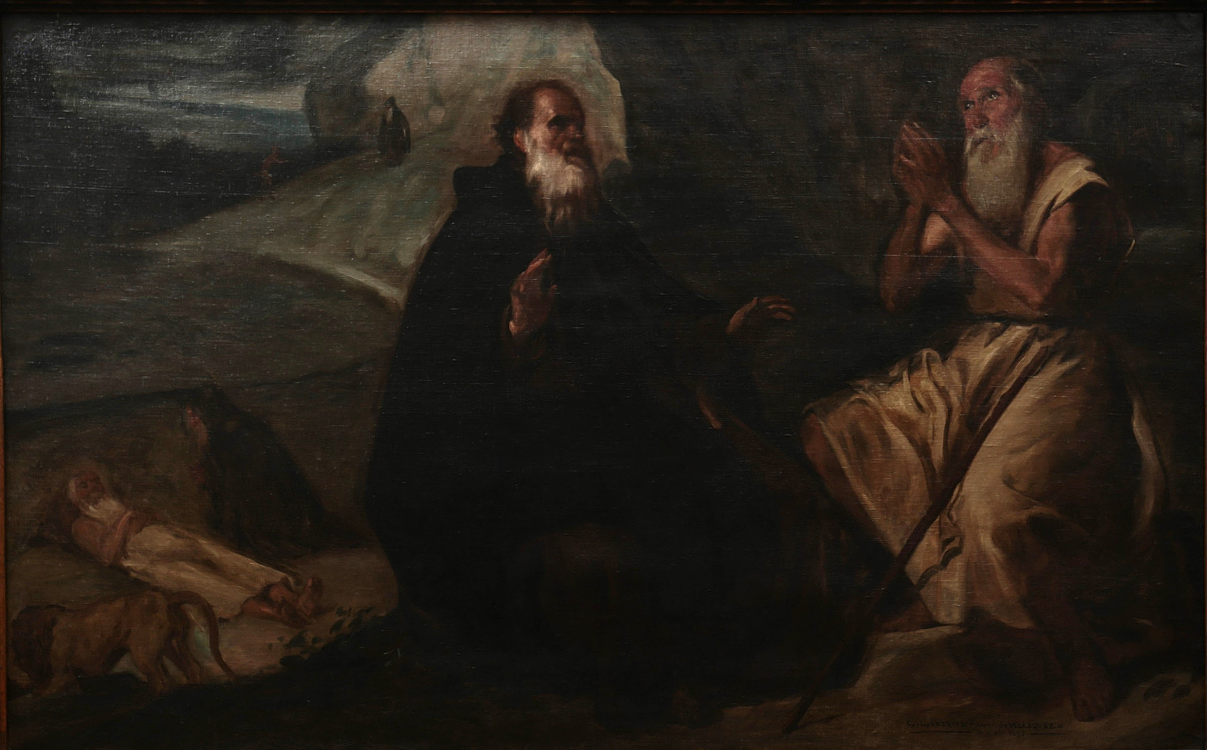 CARLOS VÁZQUEZ. Saint Anthony Abbot and Saint Paul, first hermit.