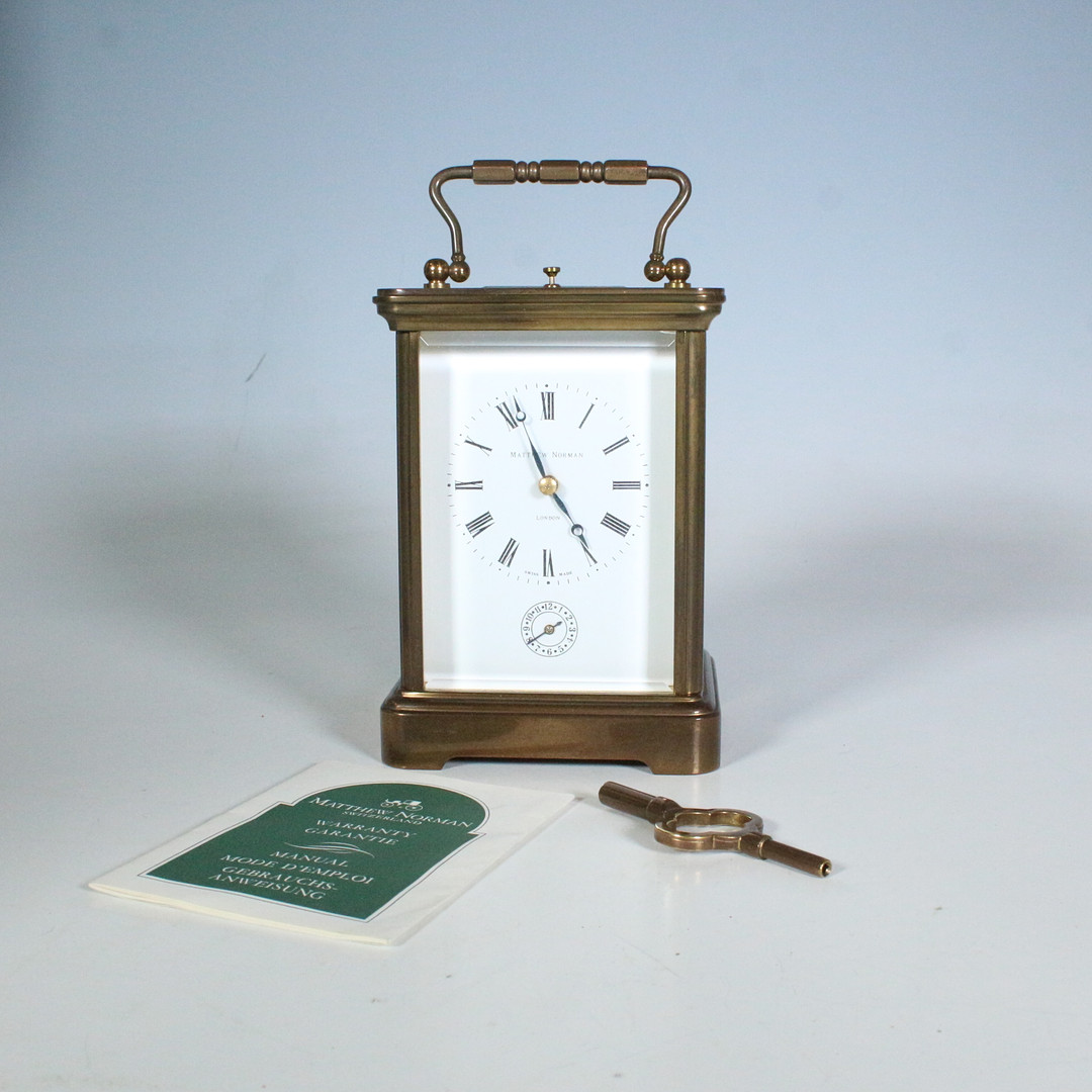 MATTHEW NORMAN. Tischuhr/Reiseuhr, Messing, Modell ” 1751