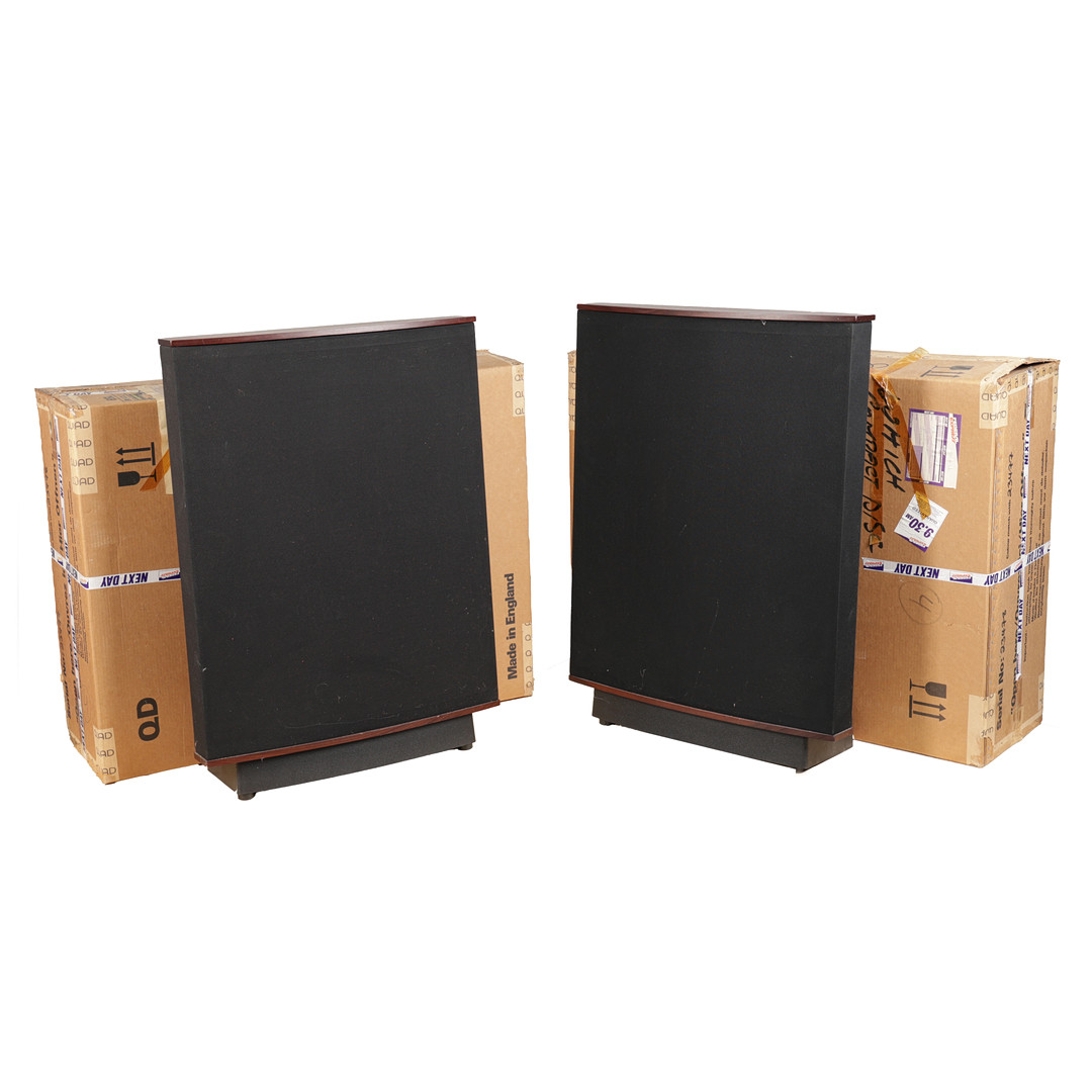 A PAIR OF QUAD ESL-63 ELECTROSTATIC SPEAKERS (2).