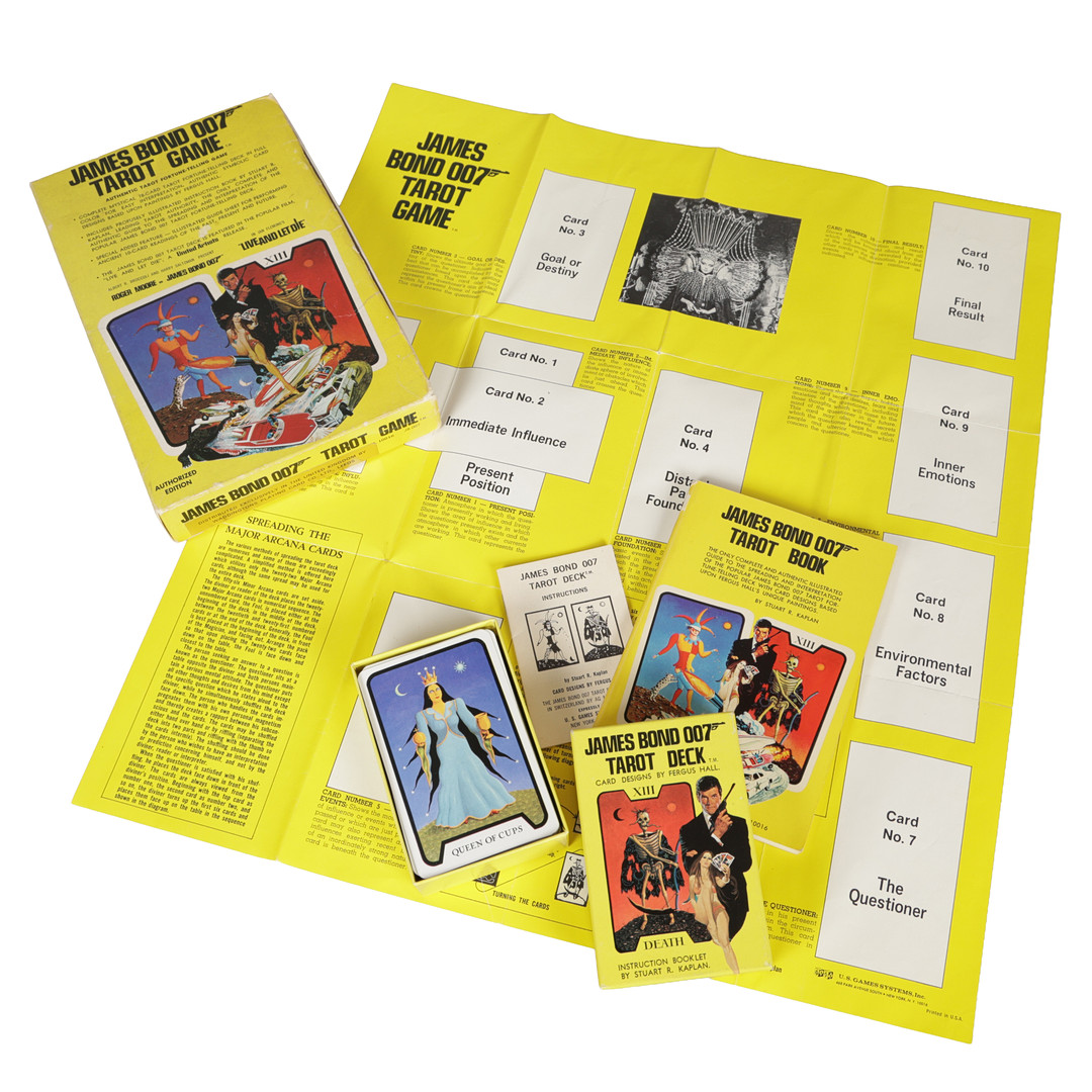 A JAMES BOND TAROT CARD SET, FROM LIVE & LET DIE.