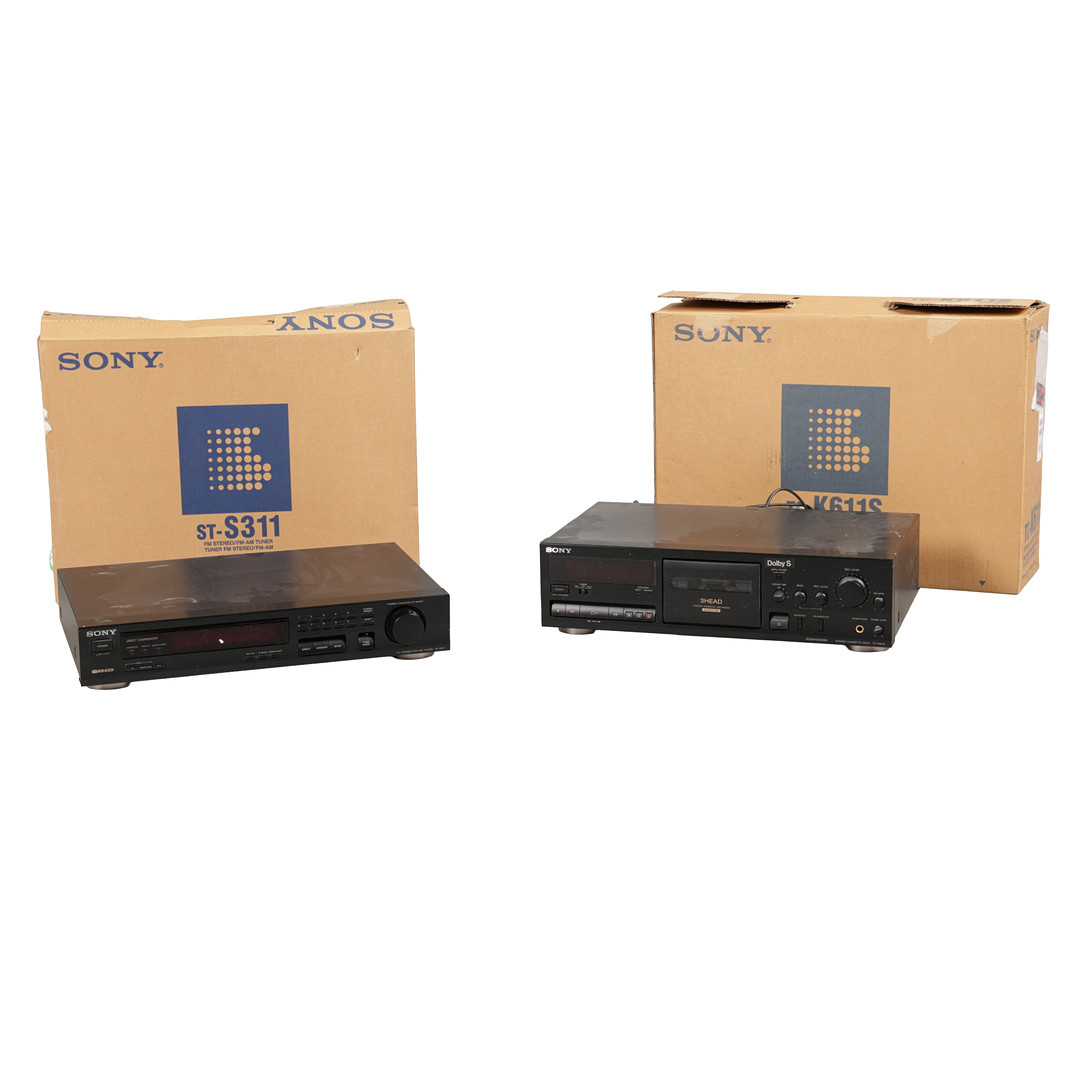 SONY TC-K611S CASSETTE DECK AND SONY ST-S311 TUNER (2).
