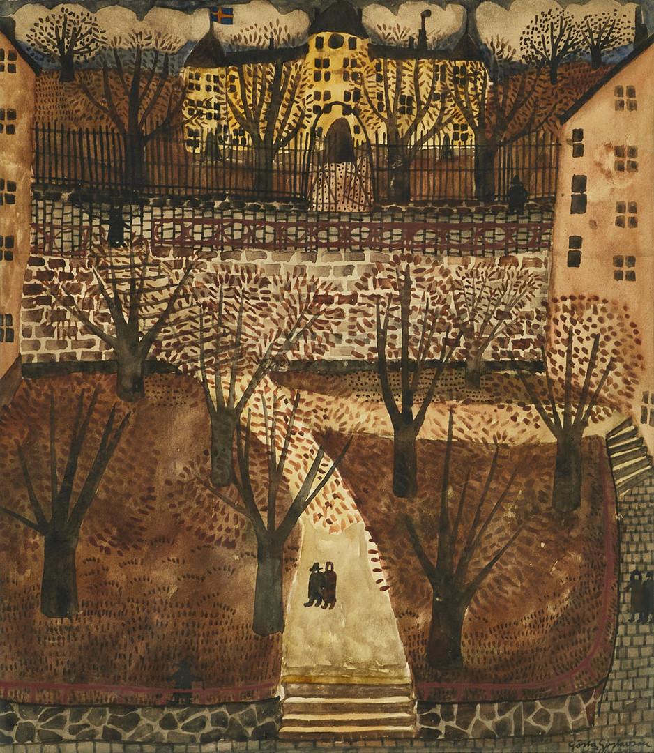 GÖSTA GUSTAVSON (1931-2008), Stockholmsmotiv, signerad, akvarell.
