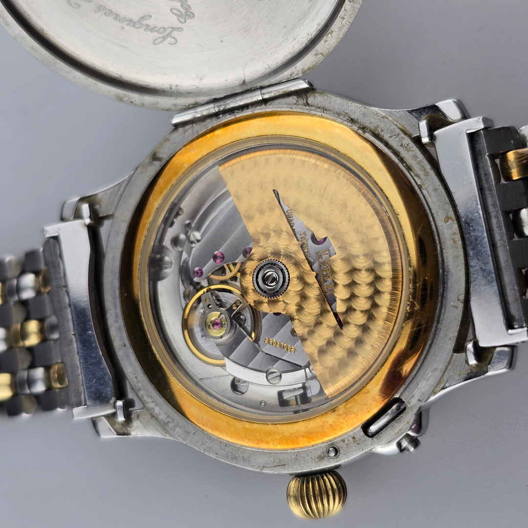 Longines Lindbergh Hour Angle, 18 ct. Gold & Edelstahl.