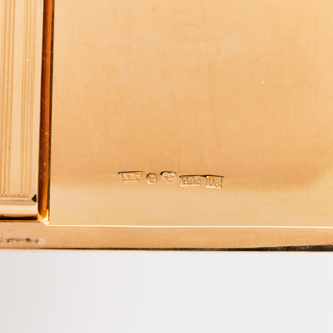 BERHARD HERTZ. A 18K gold retro cigarette case, Stockholm 1947