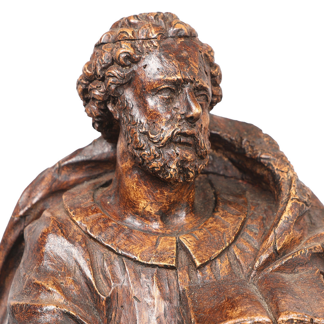 Images for 4924433. A 17TH CENTURY CARVED OAK FIGURE GROUP OF ST PETER ...