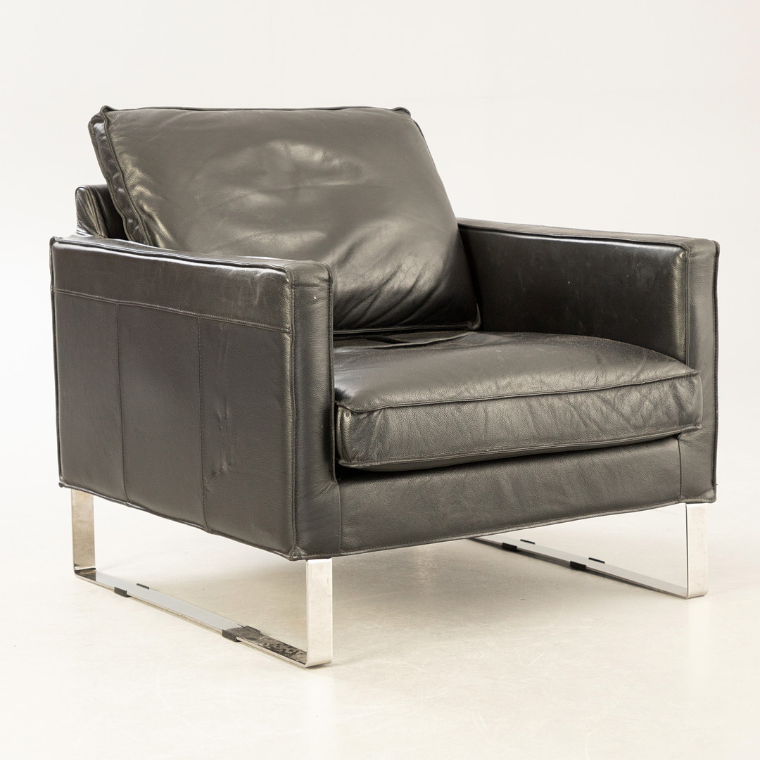 Ikea Leder Sessel, schwarzes Leder