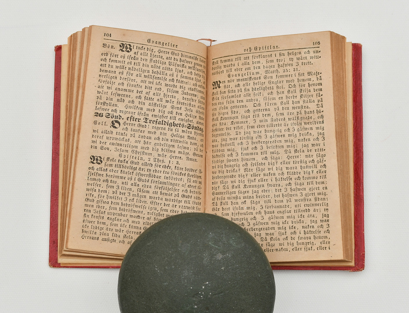 Evangelii-Boken med därtill hörande Böner för offentlig och enskild andakt. 1848.