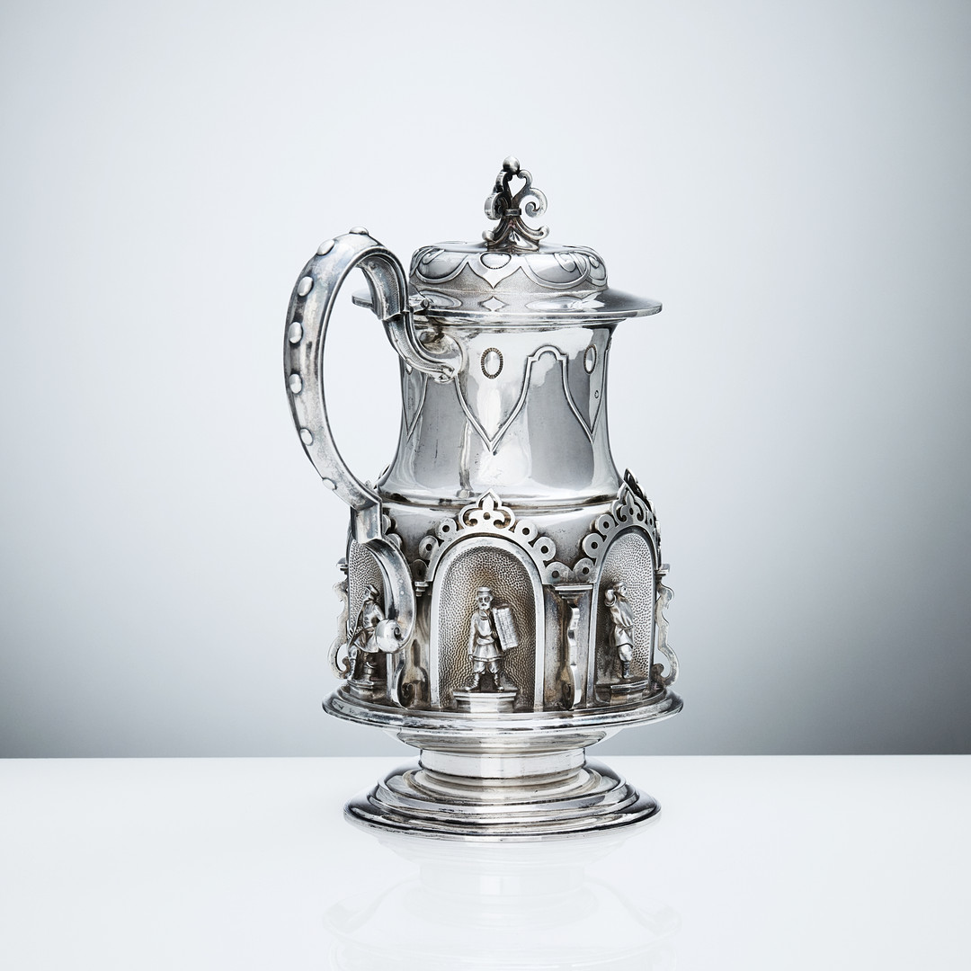 NIKOLS & PLINKE. Tankard, silver, St. Petersburg 1862. Imperial warrant ...