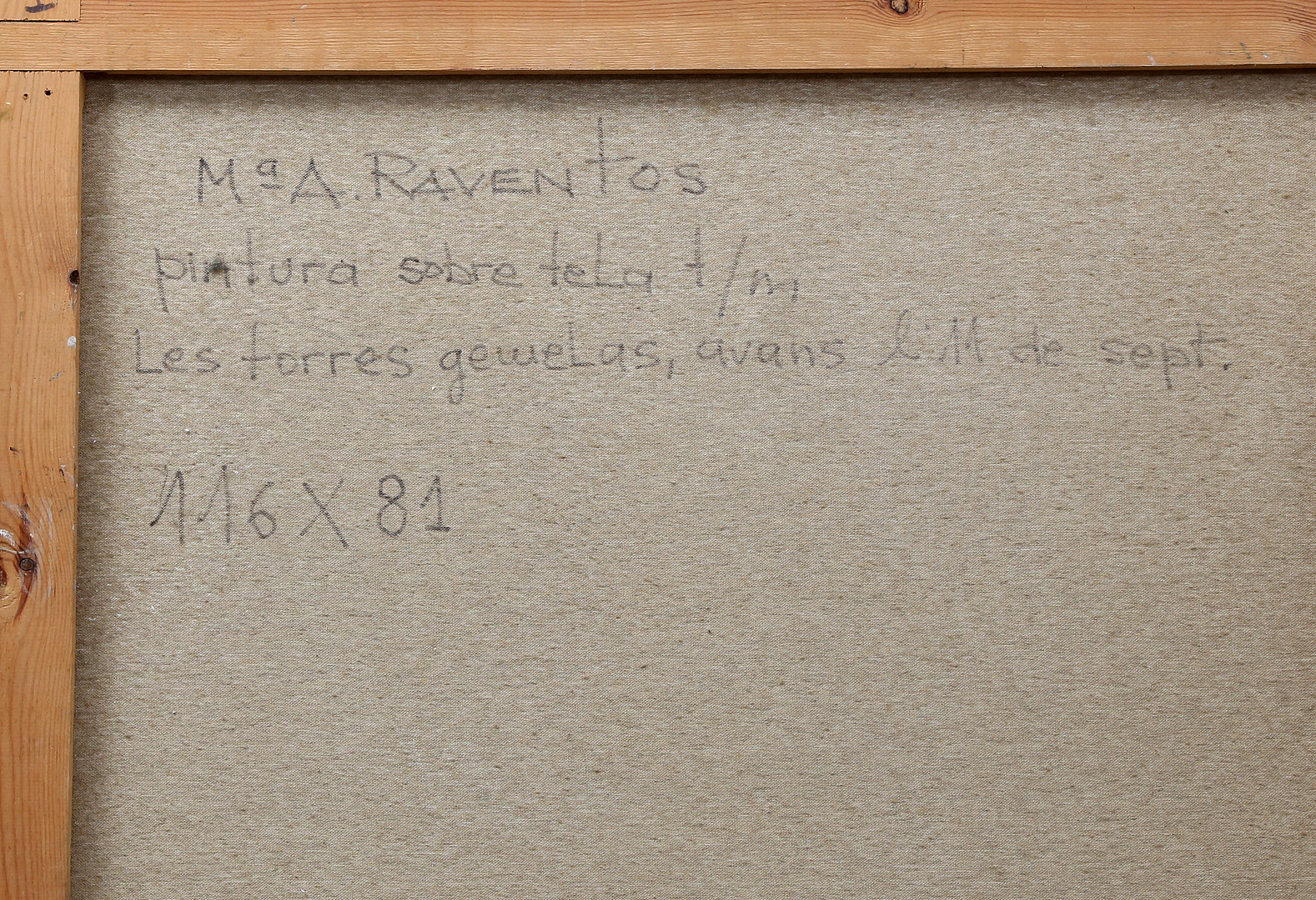 Mª ASSUMPCIÓ RAVENTÓS. "Les torres gemelas, avans l'11 de sept.".