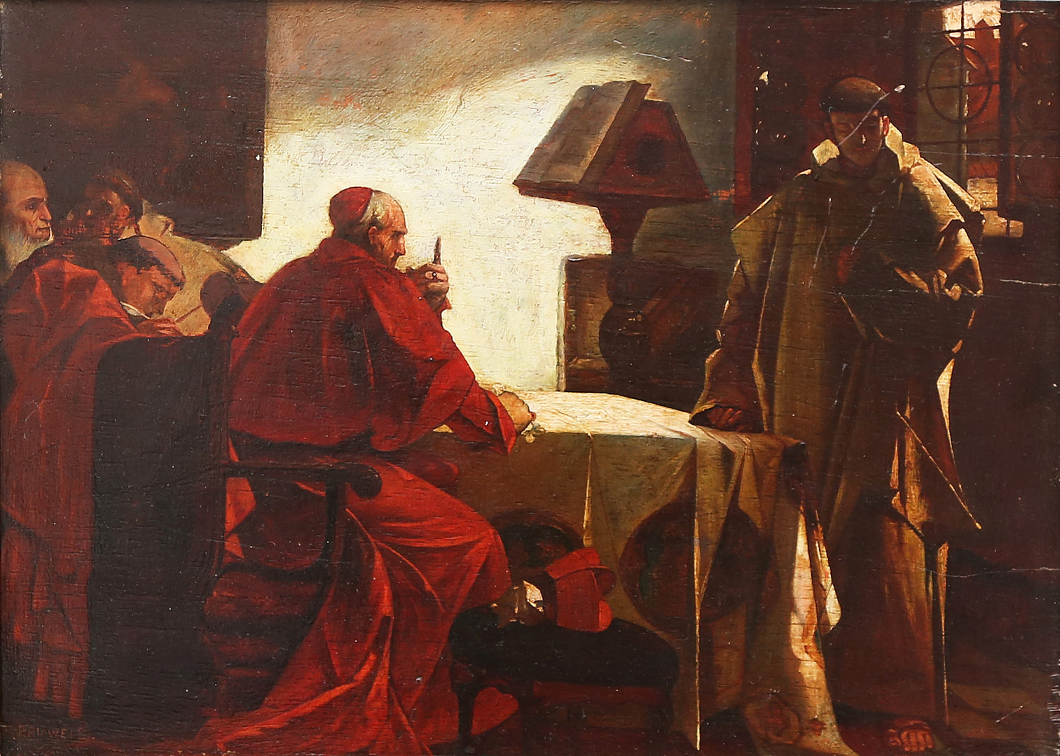 FERDINAND PAUWELS. Luther before Cardinal Cajetan during the controversy of his 95 theses.