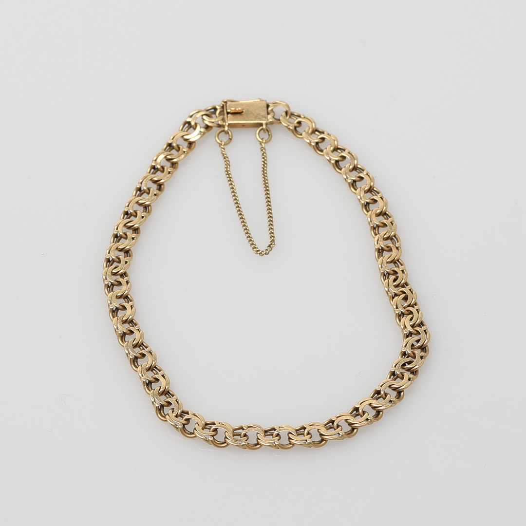 ARMLÄNK, bismarcklänk, guld 18K.