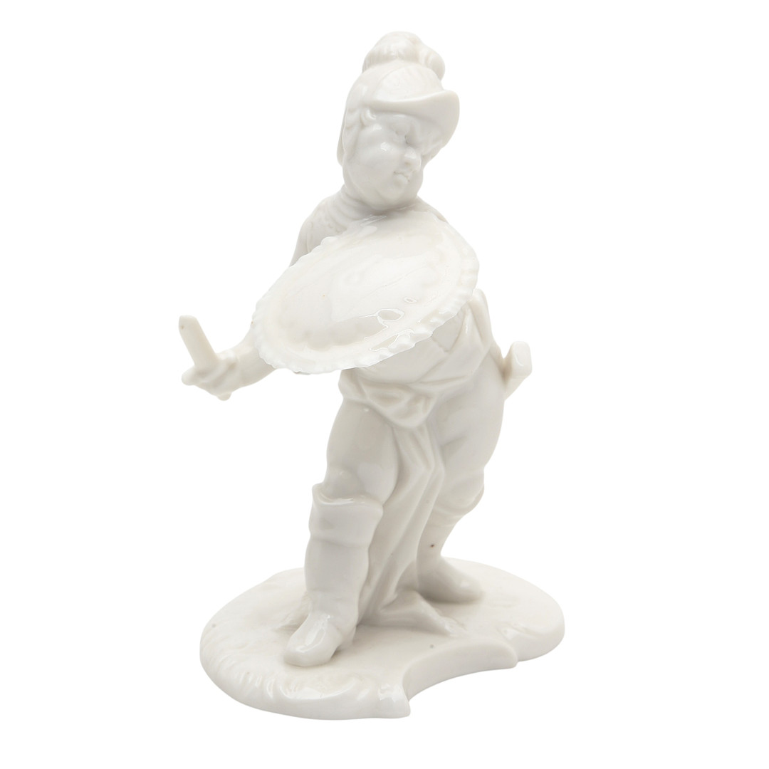 “Children”, two “Blanc de Chine” Nymphenburg porcelain figures, 20th Century.