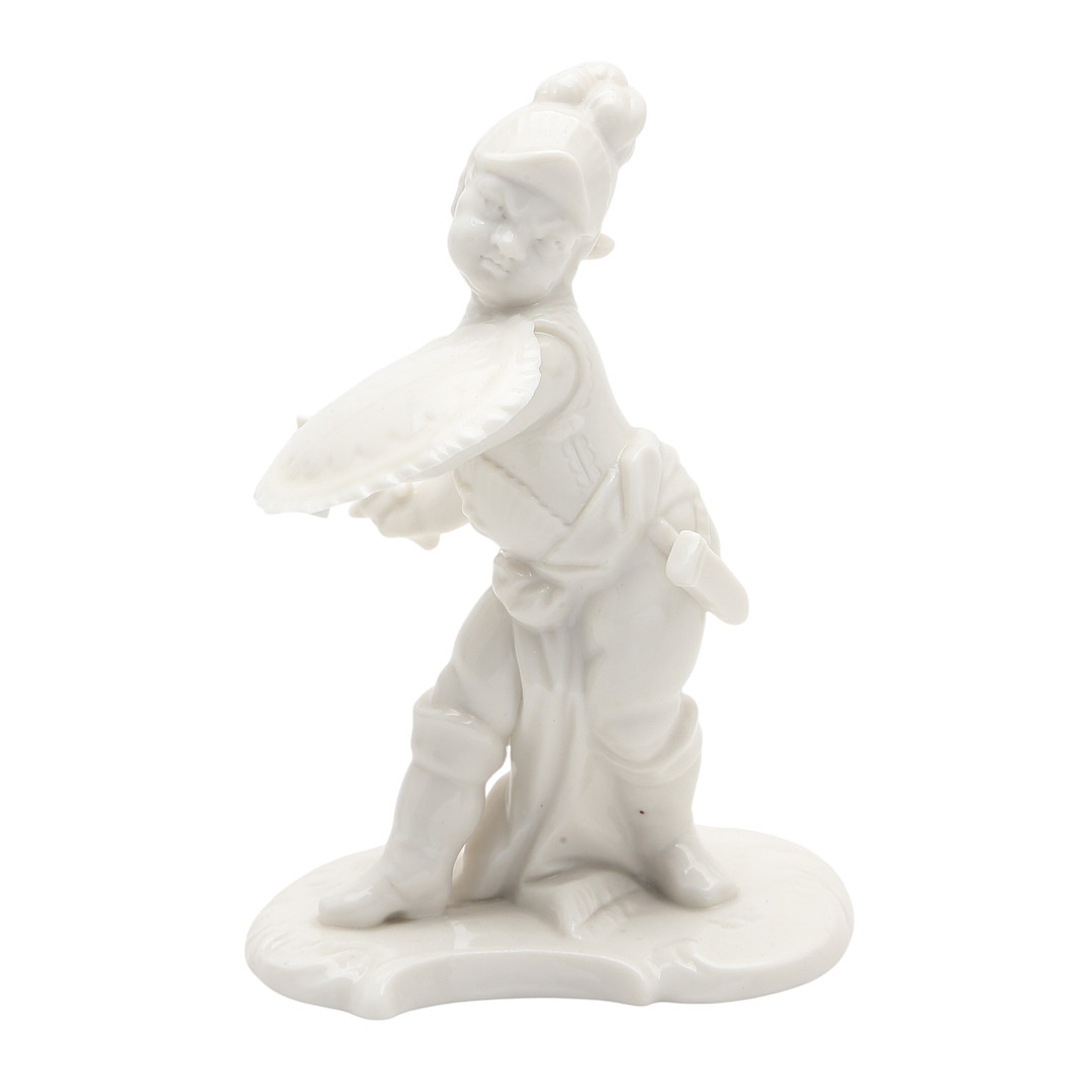 “Children”, two “Blanc de Chine” Nymphenburg porcelain figures, 20th Century.