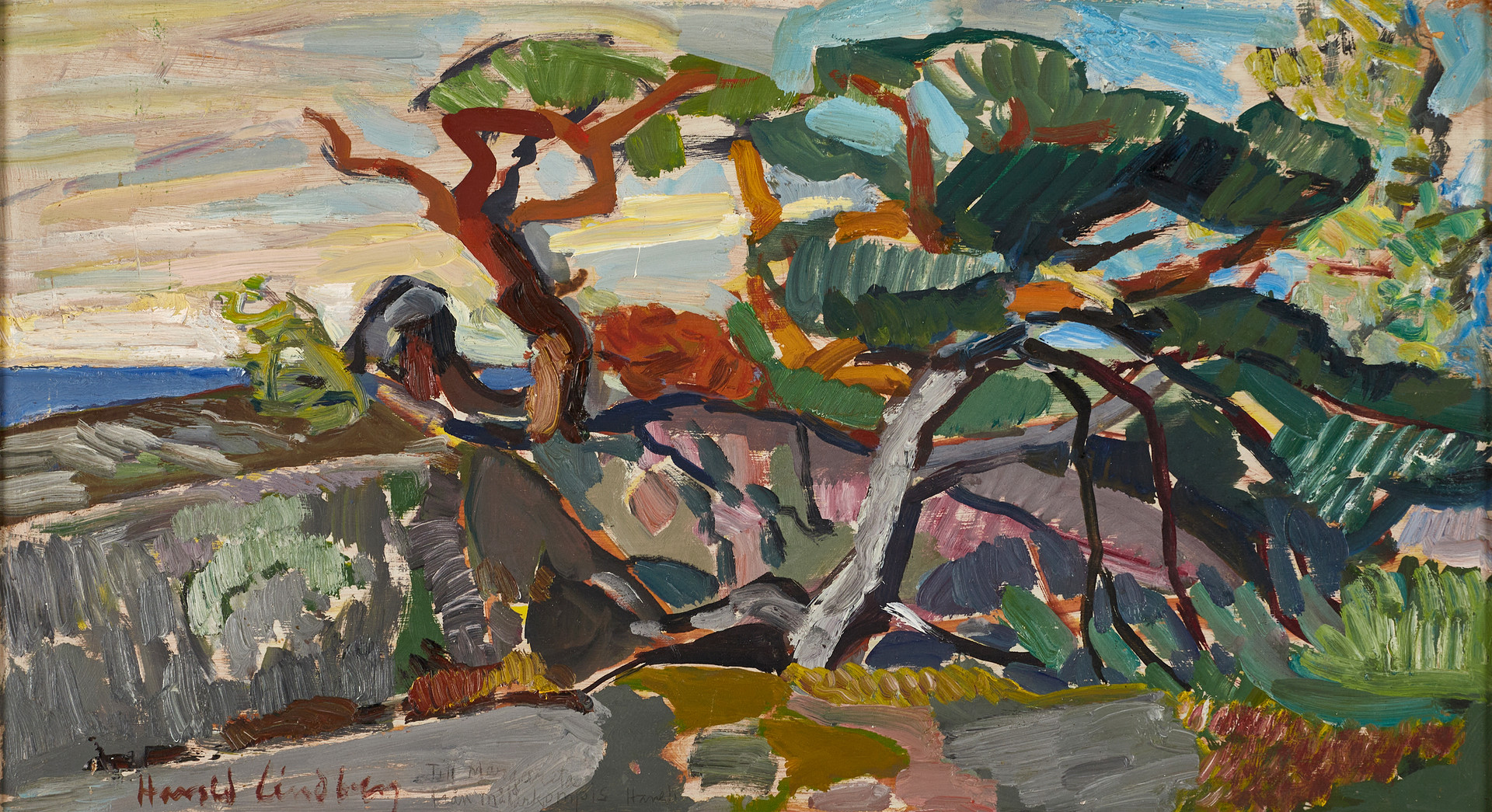HARALD LINDBERG (1901-1976), "Vid Sälberget, Simpnäs" signerad, olja på duk.