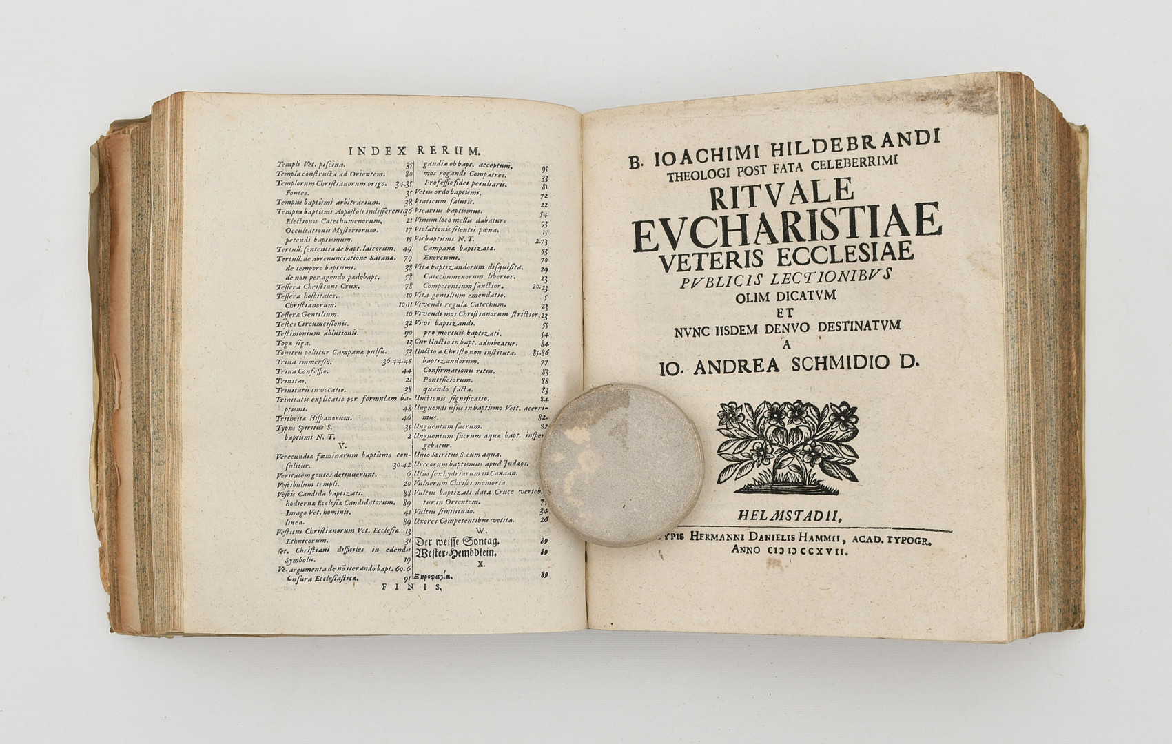 HILDEBRAND, JOACHIM. Antiquitates. Ex universa Scriptura S. selectae & secundum ordinem Librorum V. & N.T. adornatae.