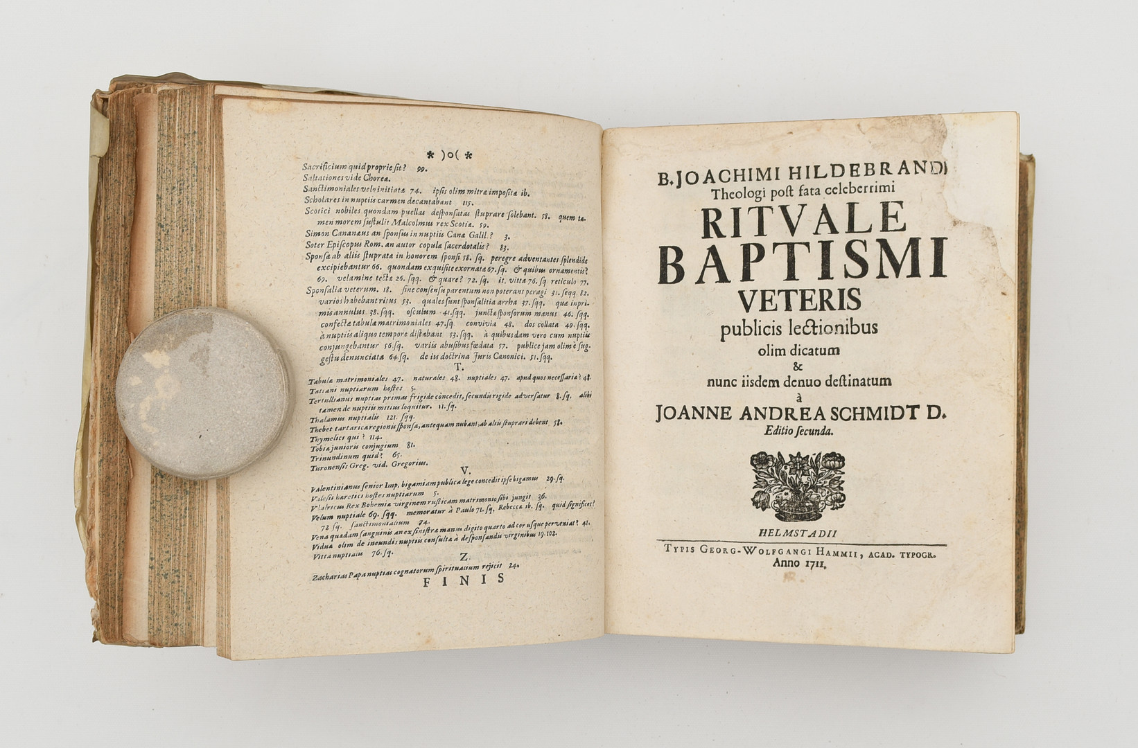 HILDEBRAND, JOACHIM. Antiquitates. Ex universa Scriptura S. selectae & secundum ordinem Librorum V. & N.T. adornatae.