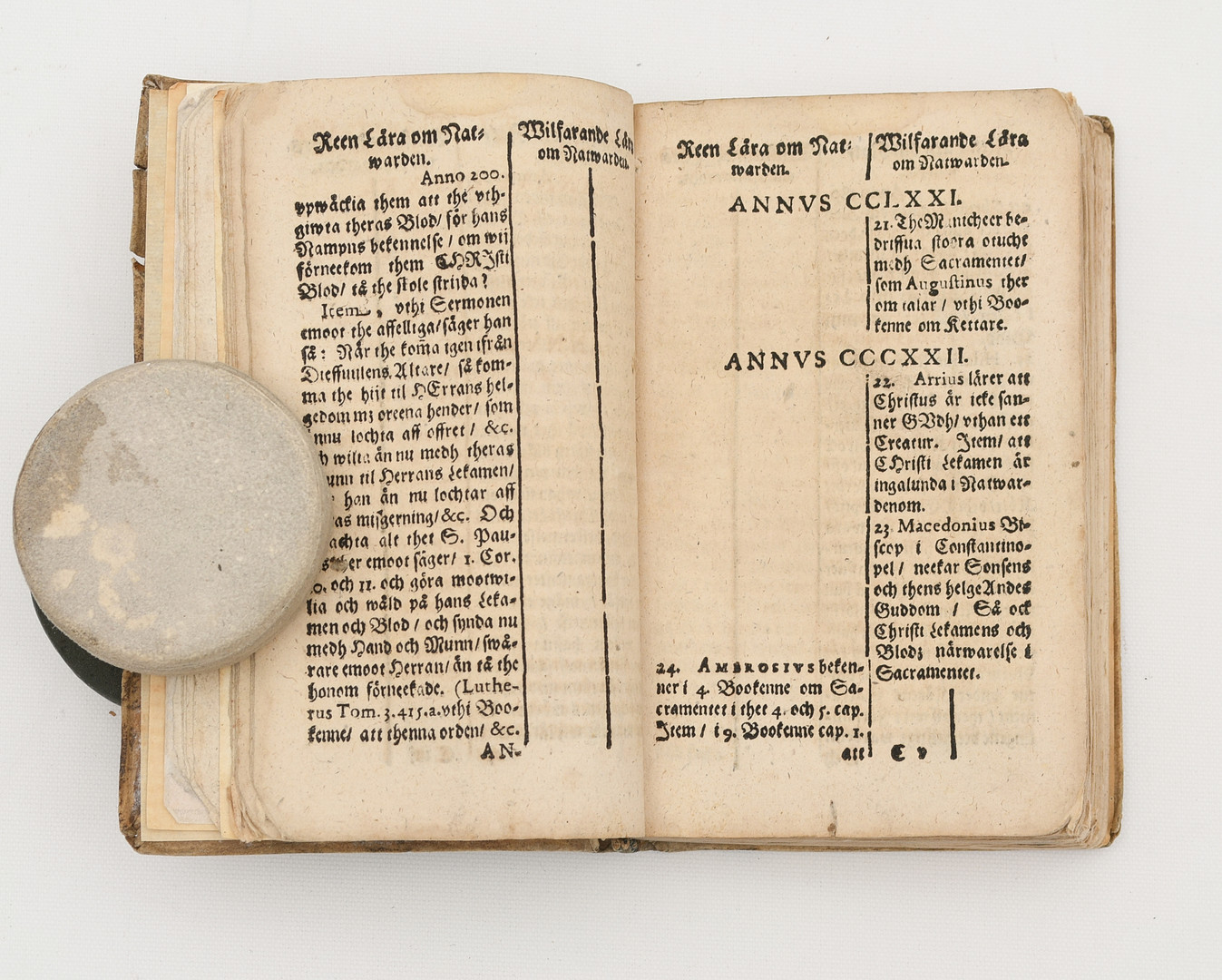 FABRICIUS, THEODOSIUS. Historia certaminis sacramentarii. Historian om strijden öffuer Herrans Jesu Christi helga lekamens och blodz sanna närwarelse i natwardenom, vnder brödh och wijn. Sammandragin aff M. Theodosio Fabricio ...
