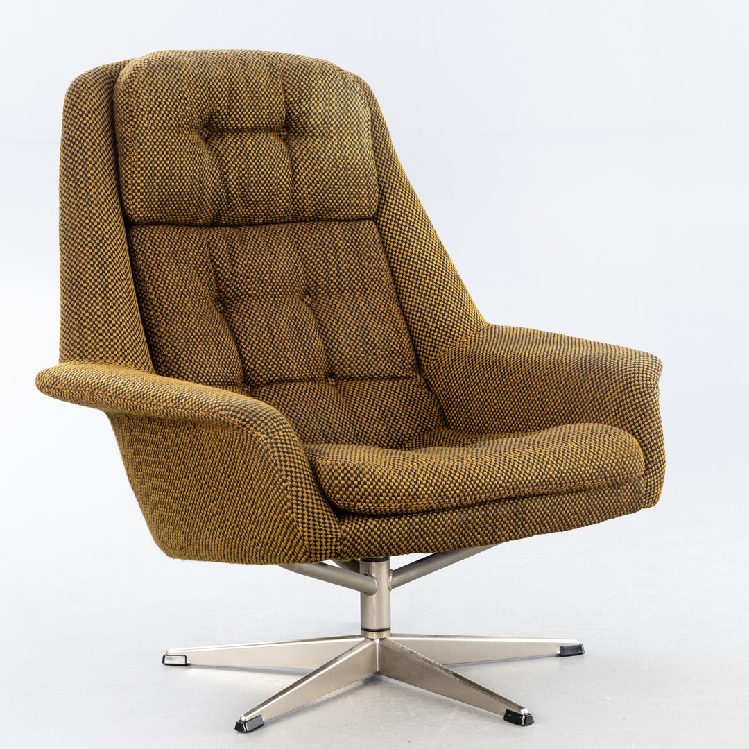 Drehsessel, wohl H.W. Klein für Bramin, Dänemark, 1960er Jahre