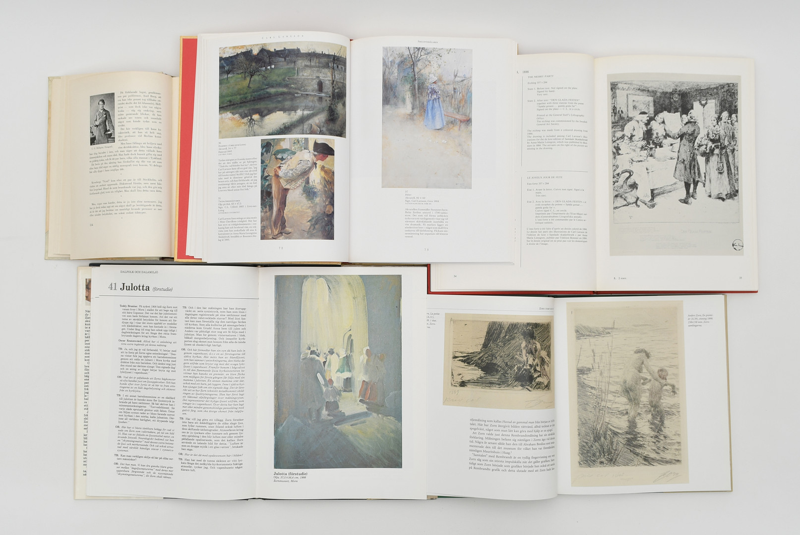Böcker om Zorn och Carl Larsson. 5 Volymer.
