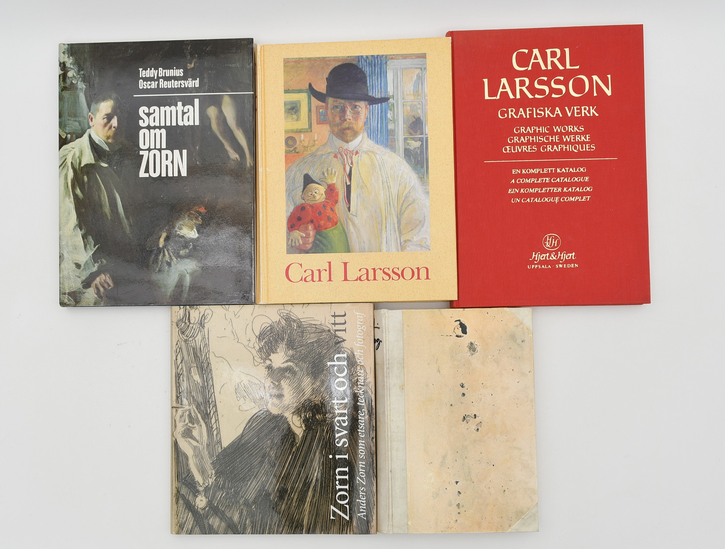 Böcker om Zorn och Carl Larsson. 5 Volymer.