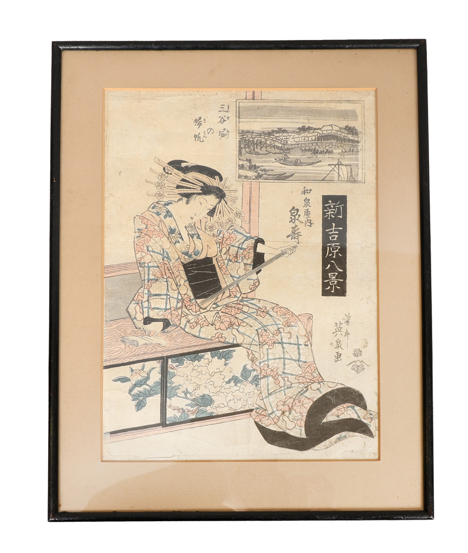 KEISAI EISEN (1790-1848) EDO PERIOD (1615-1868) "EIGHT VIEWS OF THE NEW YOSHIWARA".