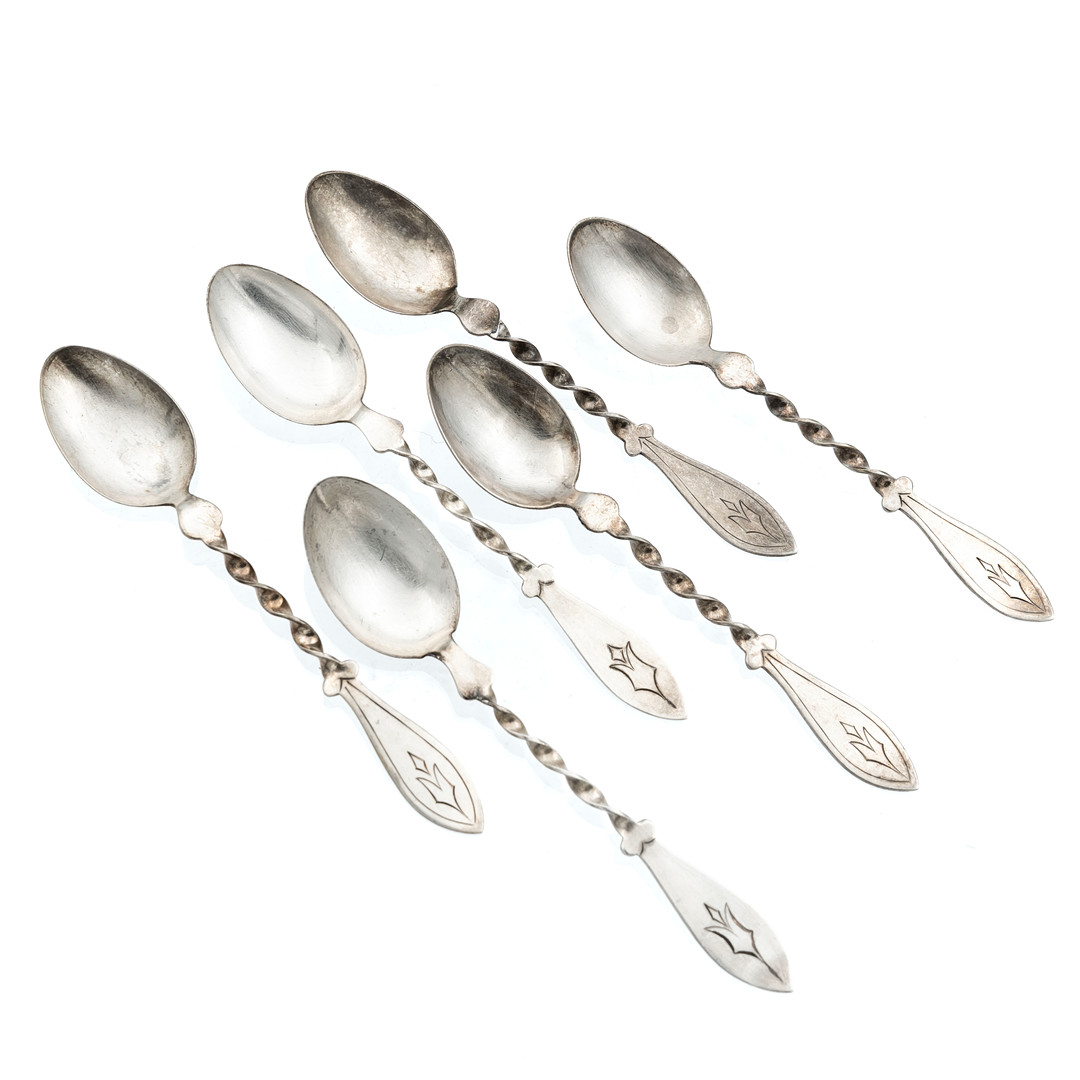 TESKEDAR, 6 st, Silver, 1900-tal.
