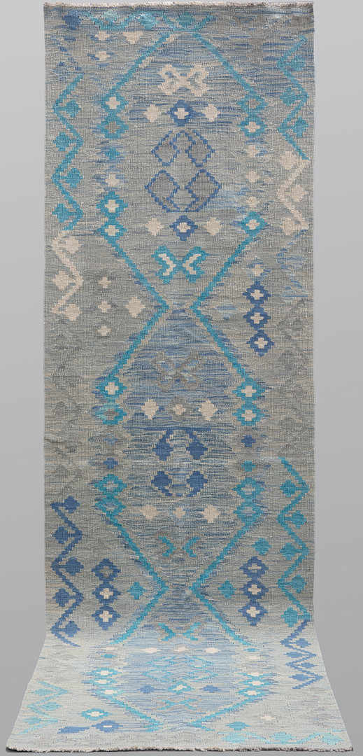 ORIENTMATTA. Kelim klassisk design, gallerimodell, 299 x 90 cm.