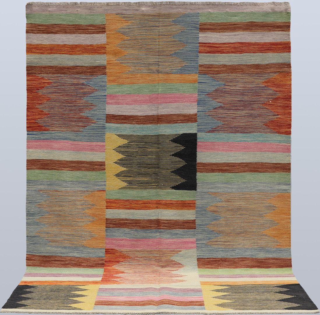 ORIENTMATTA. Kelim modern design, 242 x 172 cm.