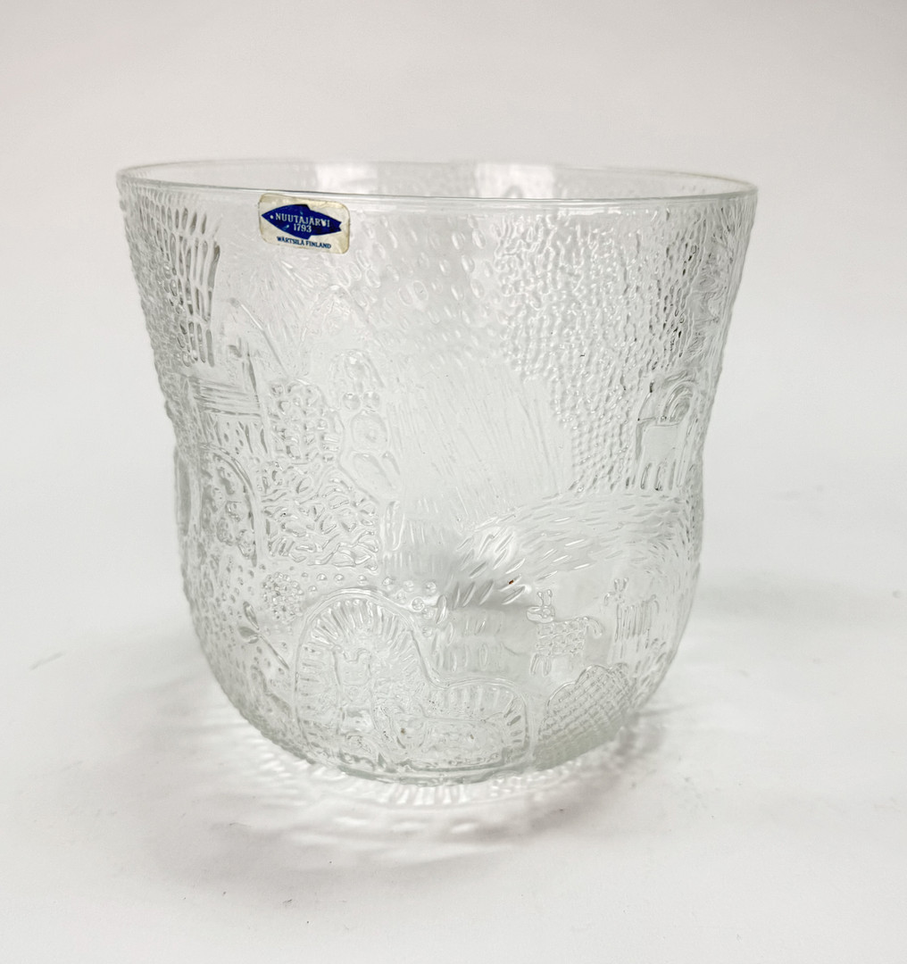 OIVA TOIKKA. SKÅL, "Fauna", glas, Nuutajärvi, Finland, ettikettmärkt.