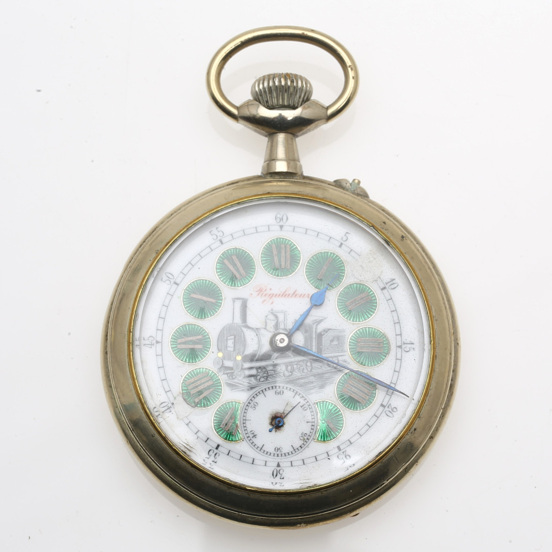 Regulateur railway pocket watch, early 20th Century.
