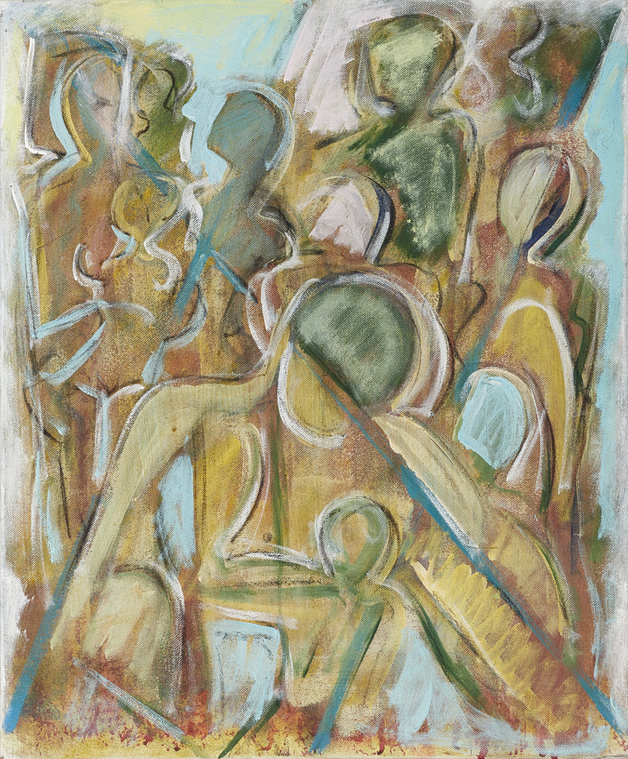 ROBERTO TORREGIANI (Född 1946). "Crom unione", signerad a verso, blandteknik på duk.