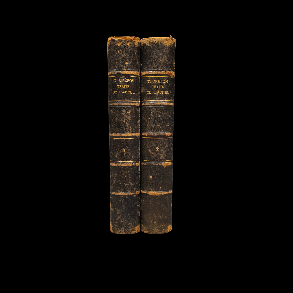 2 TOMOS TRAITÉ DE L'APPEL EN MATIERE CIVILE POR T. CREPON. EDITORES L LAROSE ET FORCEL. PARIS. 1888.