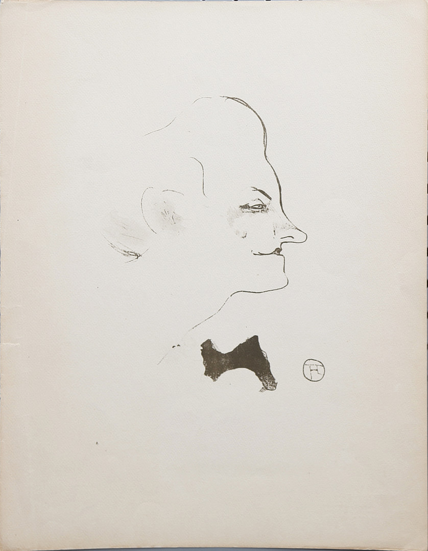 HENRI DE TOULOUSE-LAUTREC. Yvette Guilbert from the Philadelphia Museum of Art.