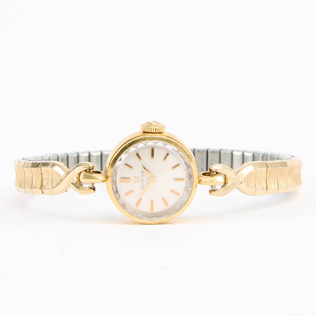 OMEGA, damarmbandsur, guld 18K.